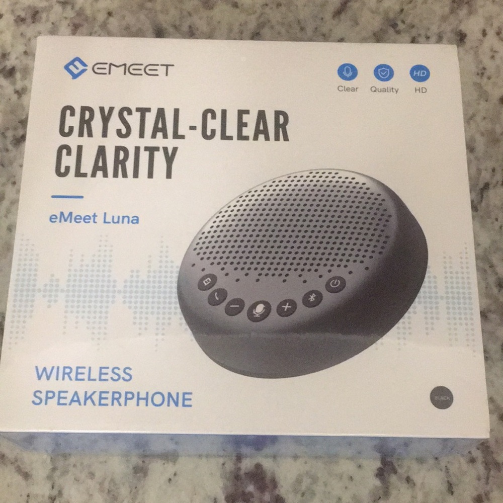 Brand New EMEET Luna Crystal-Clear Clarity Wireless Speakerphone
